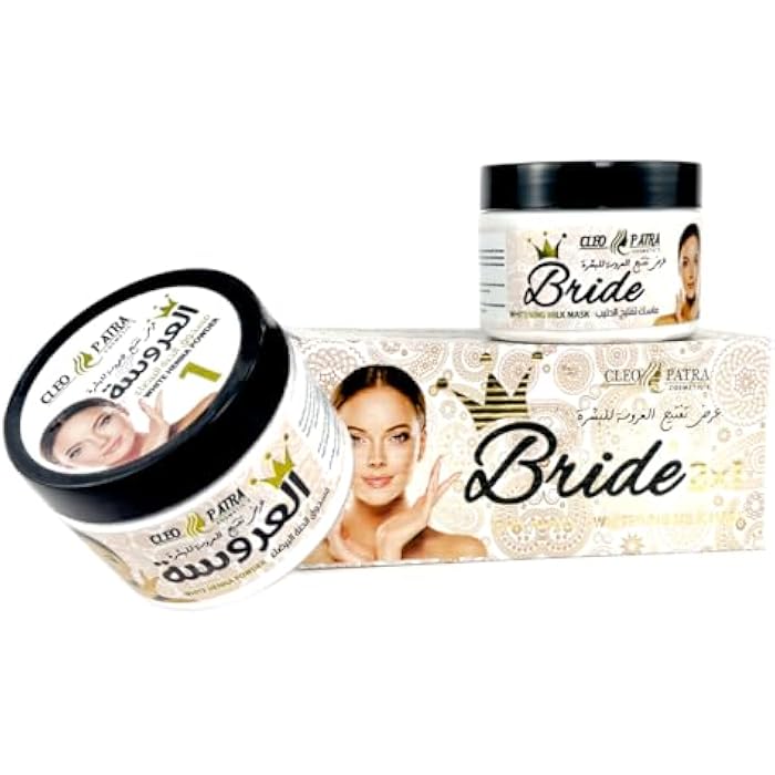 Cleopatra - Bride Set, 2 X 1, White Henna & Whitening Milk Mask, Skin Brightening & Hydration, For Women, 300 ML For Each Jar - Image 3